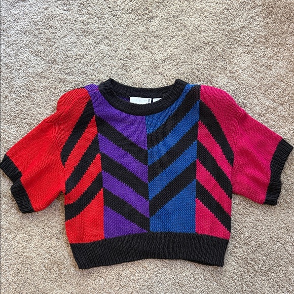 Liz Claiborne Sweaters - Liz Claiborne Collection Vintage Chevron Silk-Blend Knit Sweater